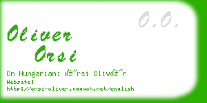 oliver orsi business card